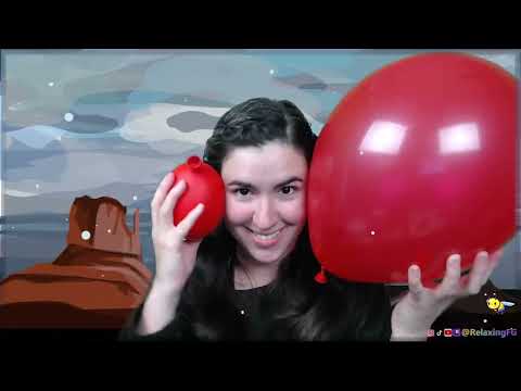 ASMR - Blowing Up 2 Red Balloons