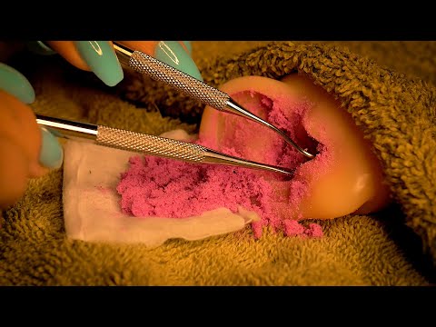 [ASMR] It feels really good! Kinetic Sand Earpick & Ear Cleaning (Subtitles, 528Hz, No Talking)