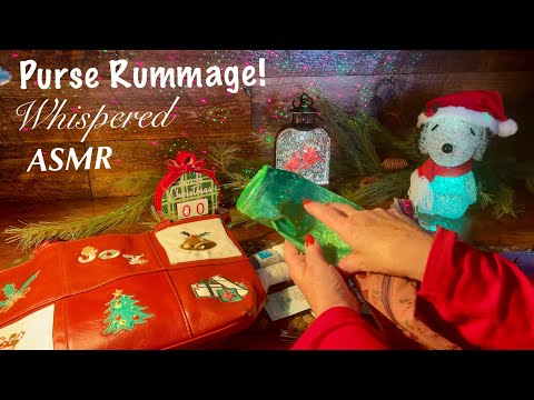 ASMR Christmas Purse Rummage! (Whispered Version) Time to switch purses!