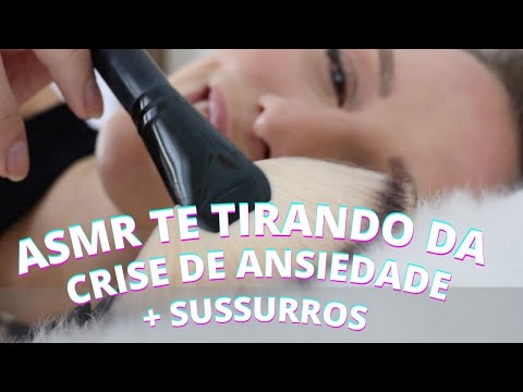 ASMR TE TIRANDO CRISE DE ANSIEDADE PINCEL NA TELA -  Bruna Harmel ASMR