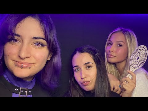 ASMR ITA 🔥✨ Pettinare i capelli di un'amica in compagnia