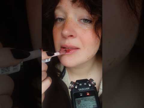 Trying a new lip oil asmr #asmr #tingles #mouthsounds