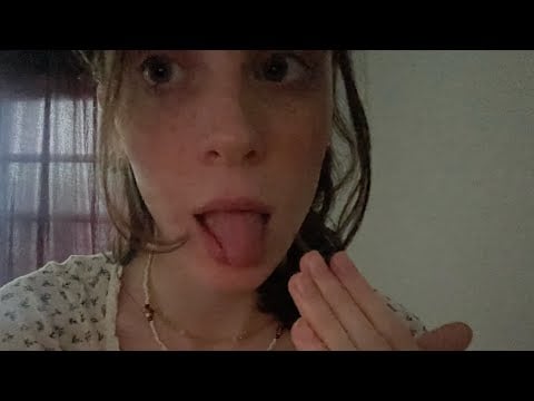 ASMR fast & chaotic spit painting 👅 (spit throwing + stuttering) 