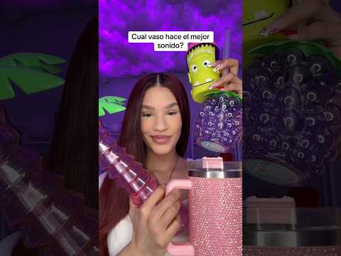 ASMR Cuál vaso hace el mejor sonido? 🥤#asmrsounds #dollartreefinds #cups #pretty #asmrsounds #asmr