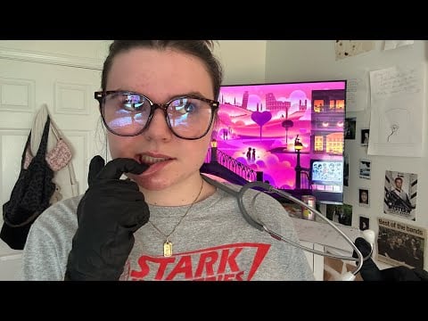 ASMR unprofessional medical exam! (medical student has NO idea what they’re doing…)