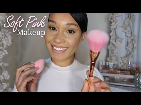 ASMR Makeup Artist Does Your Soft Pink Makeup 🌸 Roleplay