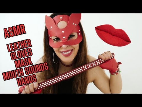 ASMR PREVIEW! YOUR DOMINANT GIRLFRIEND PUNISHES YOU - LEATHER - GLOVES MASK - HANDS - MOUTH SOUNDS