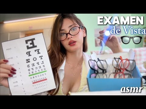 ASMR ROLEPLAY EXAMEN DE VISTA 👩‍⚕️👓  TEST de VISTA COMPLETO 