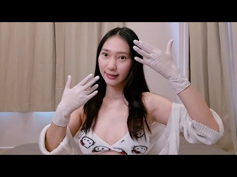 ASMR Latex Gloves Girl 🤍 XS Size No Talking - RAINIE ASMR