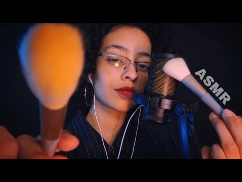 ASMR | PINCÉL NA TELA E NO MICROFONE com SUSSURROS SUAVES