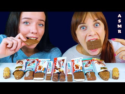 ASMR KINDER RACE CHOCOLATE PARTY (HAPPY HIPPOS, CHOCOLATE CAKE, DELICE) | LiLiBu ASMR