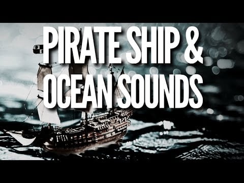 PIRATE SHIP OCEAN SOUNDS - Creaking Boat & Ocean Sounds BLACK SCREEN 10 HRS | ASMR ATMOSPHERE