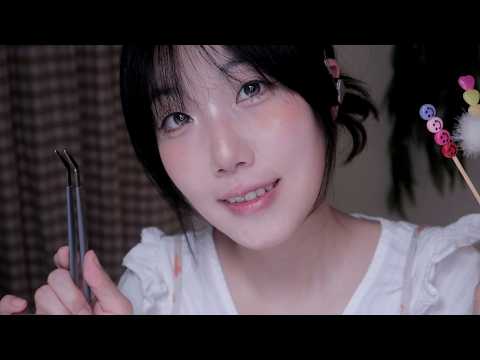 조용한 다락방 비밀 귀케어샵 | ASMR Ear Cleaning (One Ear at a Time) Soft Spoken, Gloves