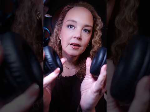 ASMR Cleaning Your Binaural Headphones 🎧 Ear to Ear Tingles #shorts