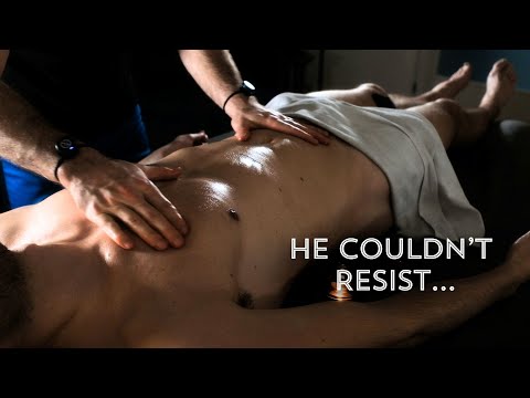 Gentle and Slow ASMR Massage Man Chest, Stomach, Armpits | Sleep Relaxation Massage NO TALKING