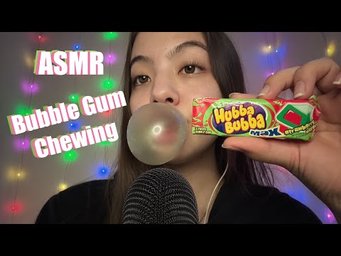 ASMR | Chewing Gum + Blowing Bubbles + Mouth Sounds