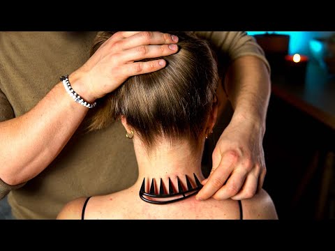 ASMR Insomnia Treatment - Nape & Scalp Tingles (Hair Sounds)