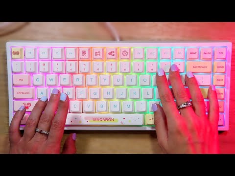 ASMR en Español ♥ Unboxing y Sonidos de TECLADO MECANICO Kawaii! 😍 |YUNZII Macaron Keyboard|