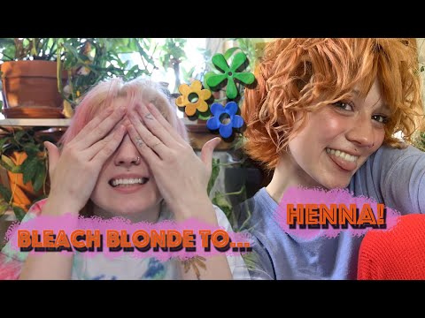 Dyeing my Bleach Blonde Hair with Henna