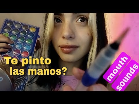 ASMR VENDEDORA DE PINTURAS (Mouth sounds + Te relato tu dibujo muy despacito) 