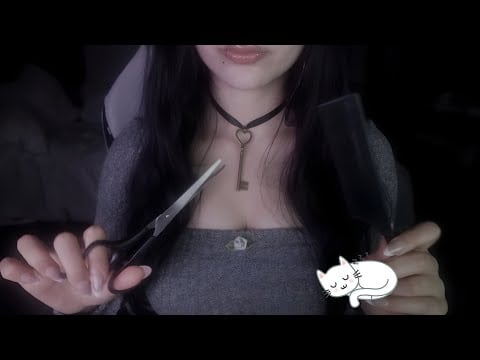 ASMR Haircut ♡ Head Massage, Rain Ambience, Layered Sounds ✂️