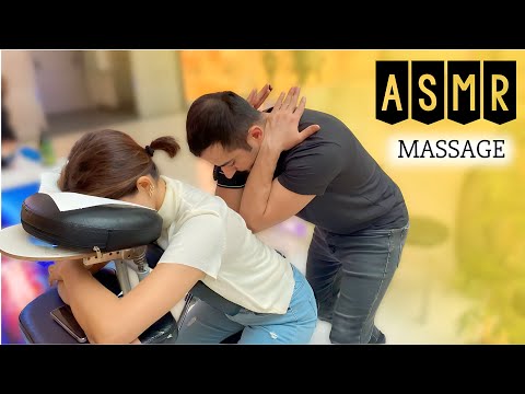 ASMR FEMALE MASSAGE - NECK,SHOULDER,ARM (MALL MASSAGE)