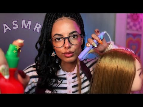 ASMR Nerd Arruma o Cabelo da Garota Mais Popular da Escola 💇‍♀️✨