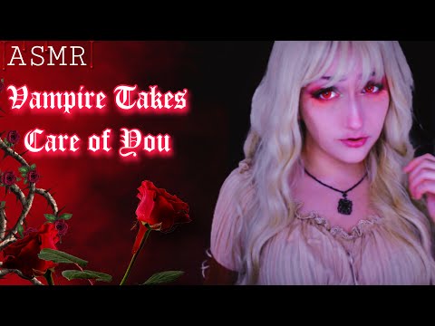 🧛‍♀️Vampire Tries to Resist and Take Care of You✨🥀 | ASMR