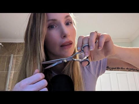 ASMR | real haircut on myself ✂️😬