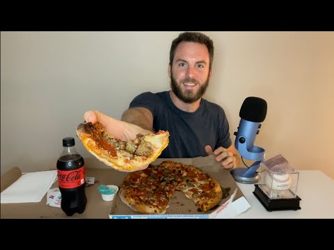 ASMR Eating Pizza Mukbang || Soft Spoken and Mouth Sounds for Sleep & Relaxation || Love, Live, ASMR