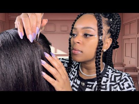 ASMR | 🎀Popular Girl With No Boundaries Plucks Your Gray Hairs In Class