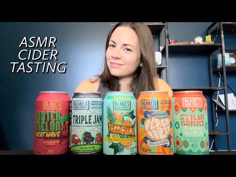 ASMR • Blake’s Hard Cider Review 🍎🫐🍍 (Summer Flavors)