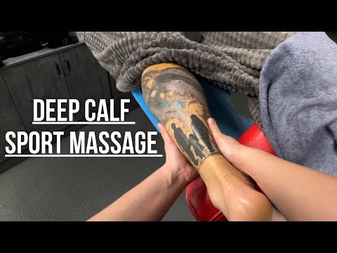 Deep calf massage for Max | Painful sports massage | ASMR massage