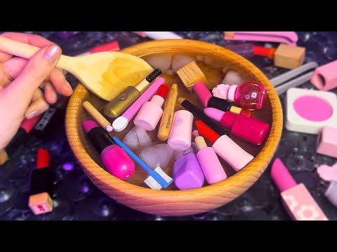 ASMR Wooden Makeup Soup 💄 Super Tingly (Whispered)