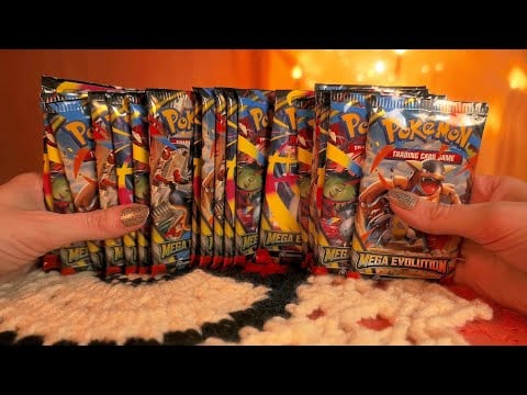 Pokemon Mega Evolution Booster Box Opening ★ ASMR (Cards Sounds / Crinkles / Soft Spoken)