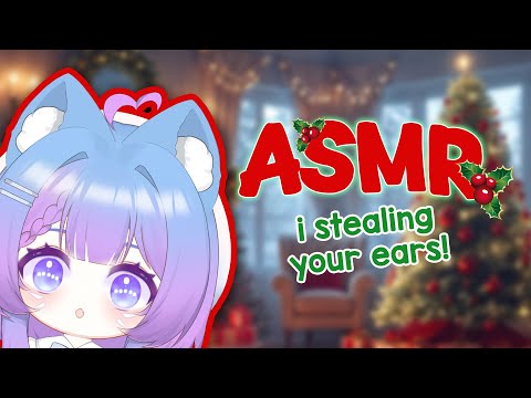 ASMR🎄Stealing Your Ears for Christmas (Ear Cleaning, Deep Scratches, Whispering)