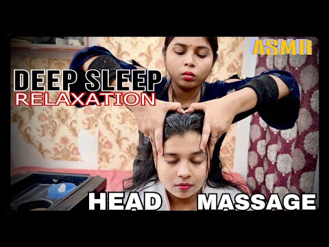ASMR Head Massage DEEP SLEEP TREATMENT | Headache Relief And Full Relaxation Massage #asmr #insomnia