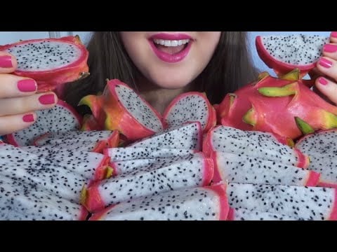 ASMR EXOTIC Dragon Fruit Platter - EXTREMELY Relaxing Eating Sounds