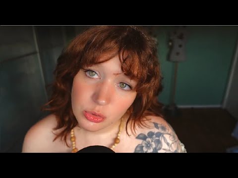 ASMR wet inaudible whispers and mouth sounds for sleepy tingels