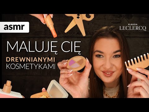 MALUJĘ CIĘ DREWNIANYMI KOSMETYKAMI NA SEN. ASMR PO POLSKU