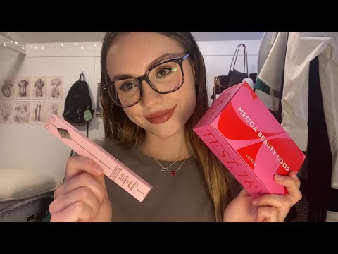 ASMR | MECCA makeup haul 💋✨ (whisper rambles, try on lipstick)