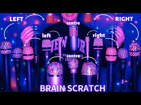 ASMR Mic Scratching - Brain Scratching with 18 MICS🎤 & DIY Mic Covers | No Talking for Sleep 1H - 4K