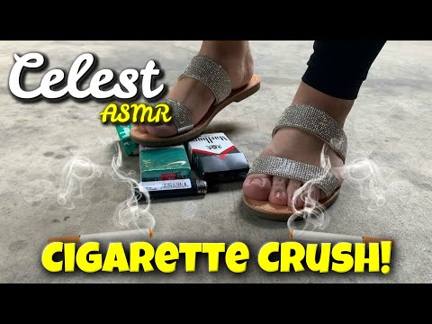 ASMR CIGARETTE FOOT CRUSH | Celest ASMR