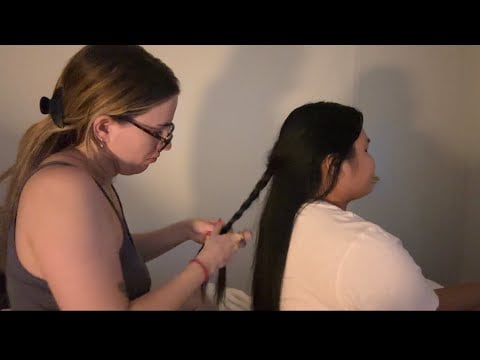 ASMR Real Person Hair Styling 