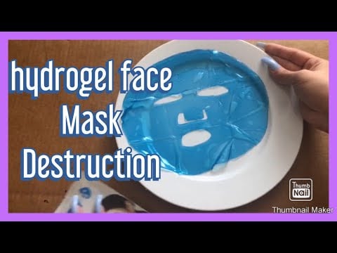 ASMR - DESTROYING A HYDROGEL FACE MASK