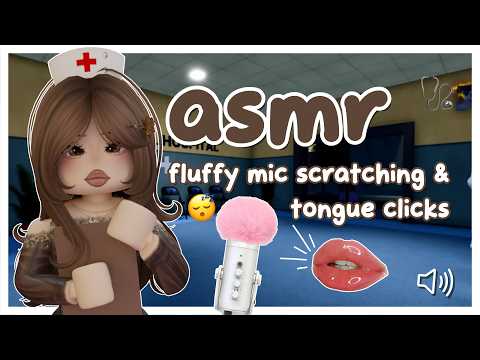 (roblox asmr 🌙) doing my MOST requested trigger! | fluffy mic scratching & tongue clicking 😴🤎