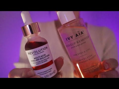 🌙Skincare Sounds for DEEP Sleep • Tapping ASMR • Midnight Spa