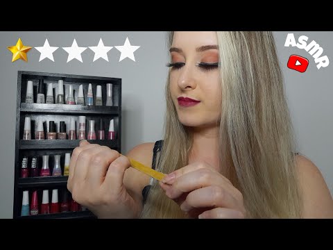 ASMR MANICURE MAL AVALIADA TE ATENDENDO | ROLEPLAY MANICURE MAL EDUCADA FAZENDO SUAS UNHAS