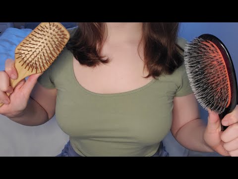 ASMR hair brushing | no talking | wooden hair brush sounds | for relaxation & sleep