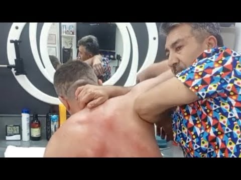 RELAXING HAIR CUTING AND CRAZY SKIN CARE WITH TURKISH BARBER MUNUR ONKAN